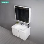 Bộ tủ chậu và tủ gương led size 700 mm MOWOEN MW2703-70PVC - Ảnh 2