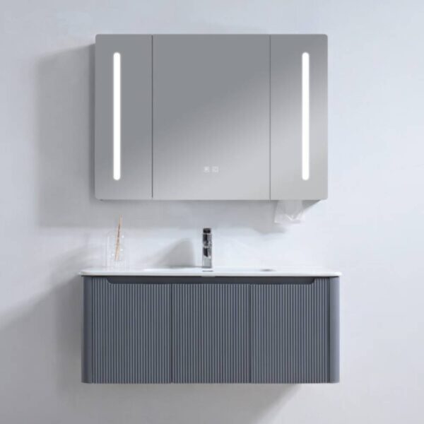 Bộ tủ chậu và tủ gương led size 1000mm MOWOEN MW2828-100PVC