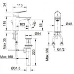 Vòi chậu lavabo nóng lạnh INAX LFV-502S (LFV502S) - Ảnh 21
