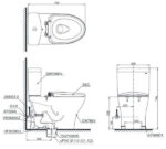 Bồn cầu TOTO CS769CDRW15 2 khối nắp điện tử Washlet C5 TCF24460AAA giấu dây - Ảnh 2
