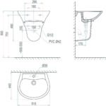 Chậu chân treo tường S507 - Ảnh 2