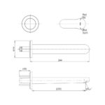 Vòi lavabo nóng lạnh gắn tường LH TOTO TLS06308A kèm van âm TLS01309B1 - Ảnh 2