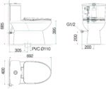Bàn cầu một khối V811 - Ảnh 2