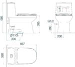 Bàn cầu một khối V816 - Ảnh 6