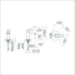 Vòi chậu thấp một lỗ VG132.2 - Ảnh 6